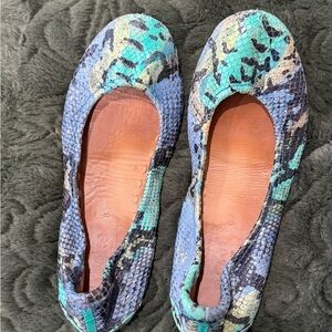 Tieks Multicolor Snakeskin Flats